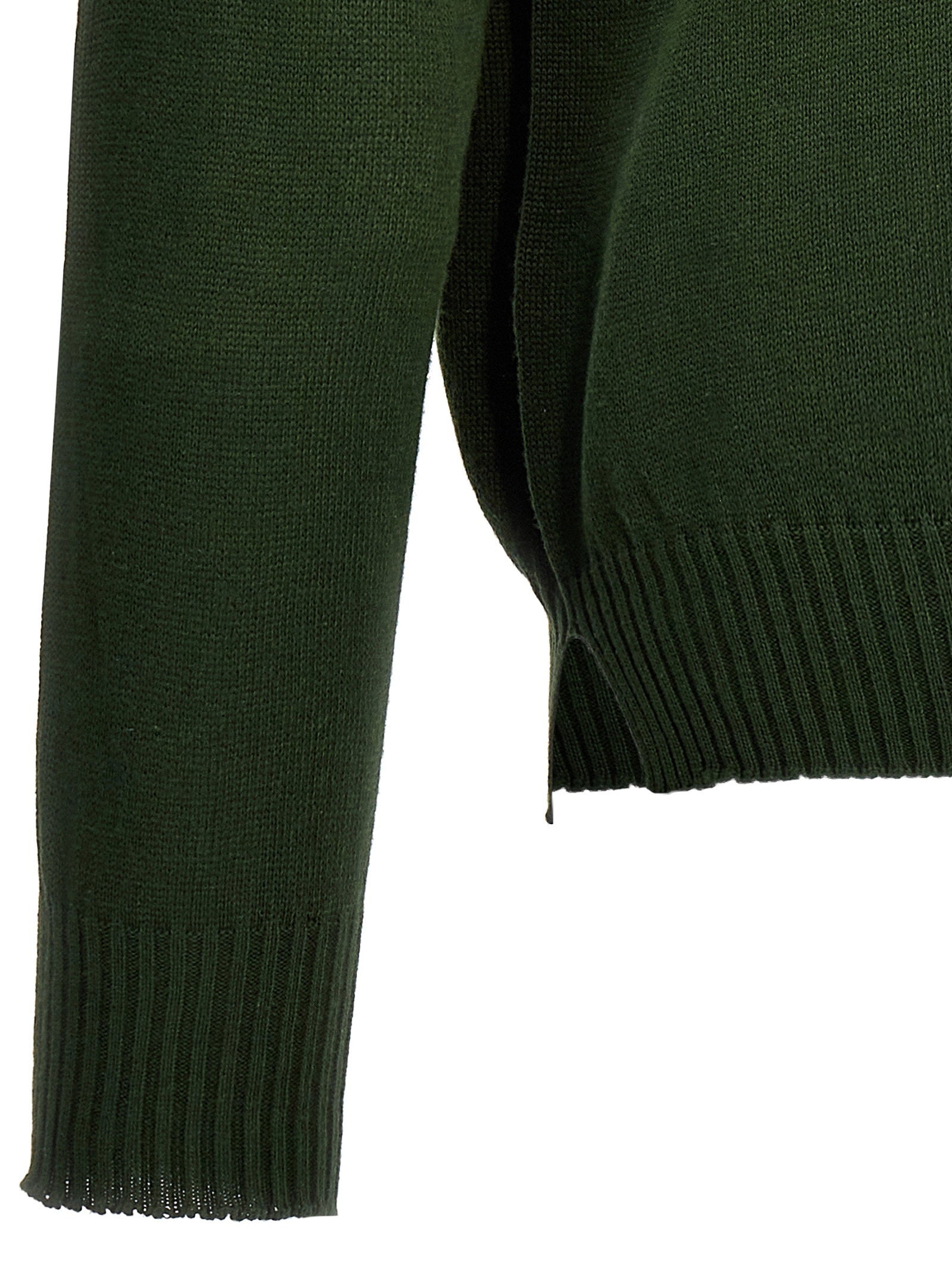 Ma'ry'ya Cotton and Cashmere Blend Sweater — Green, view 4