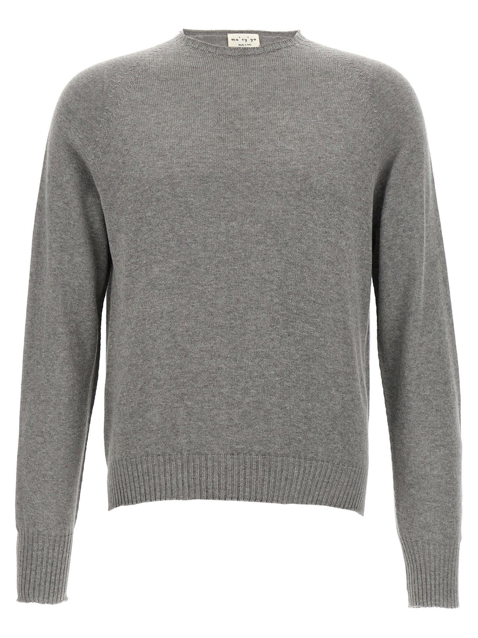 Ma'ry'ya Cashmere Blend Crew Neck Sweater — Grey by Ma'ry'ya