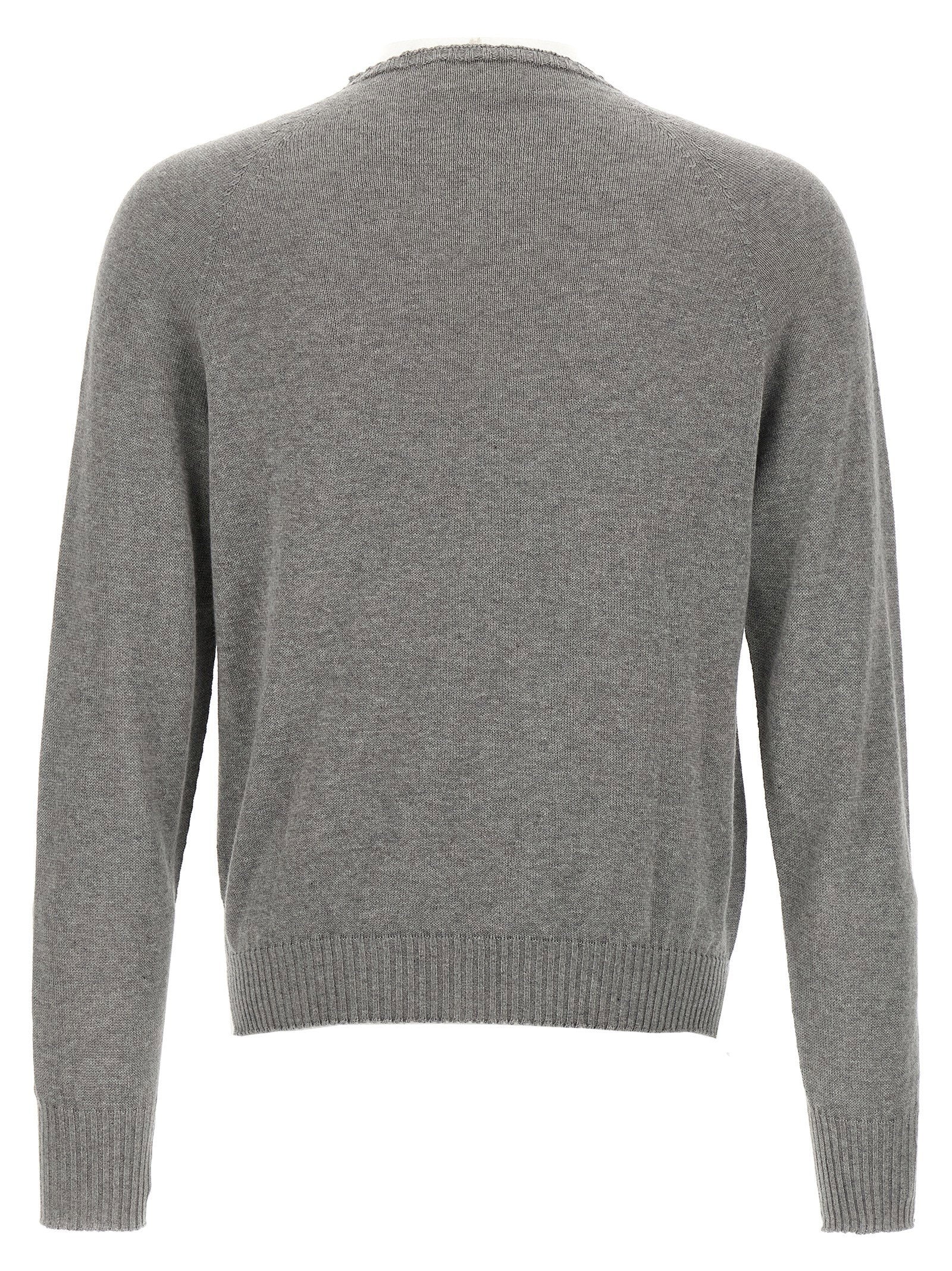 Ma'ry'ya Cashmere Blend Crew Neck Sweater — Grey, view 2