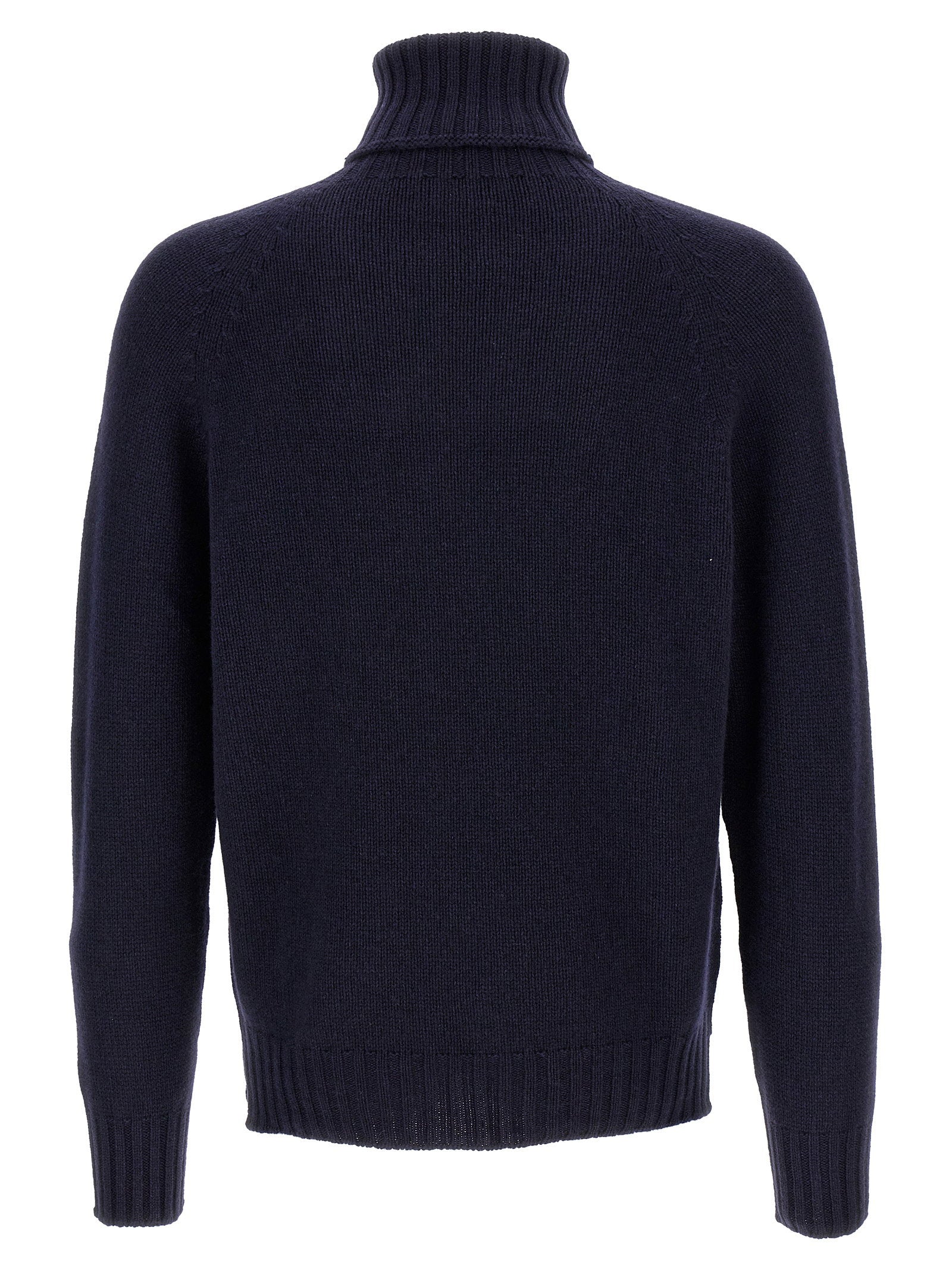 Ma'ry'ya Wool Blend Turtleneck Sweater — Navy, view 2