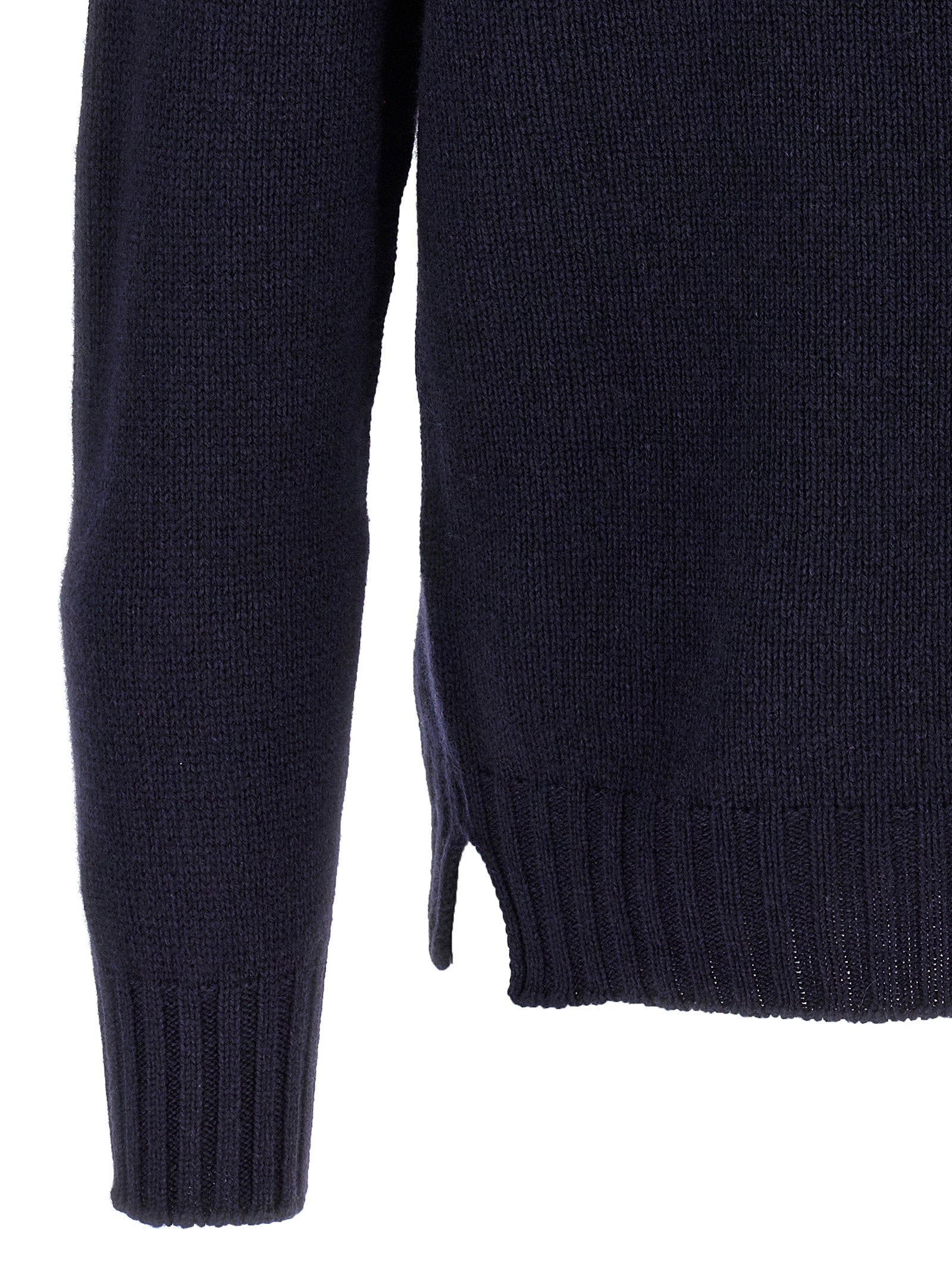 Ma'ry'ya Wool Blend Turtleneck Sweater — Navy, view 4