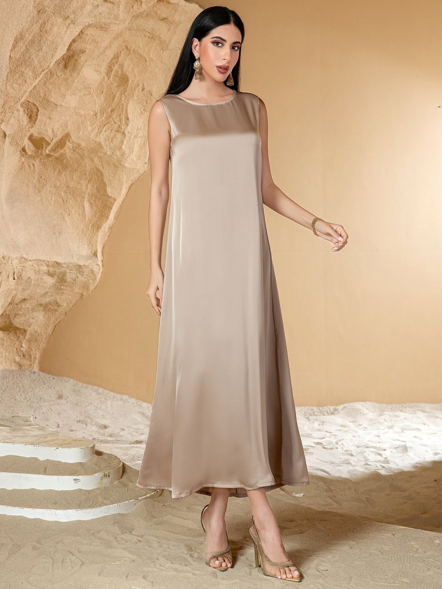 Satin Sleeveless Inner Dress (MA037), view 5