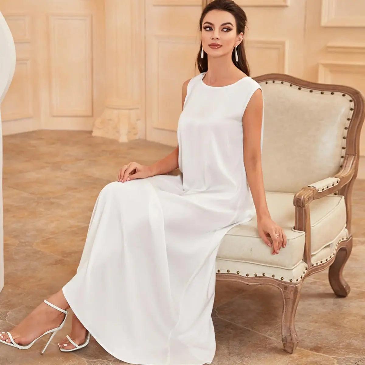 Satin Sleeveless Inner Dress (MA037), view 8
