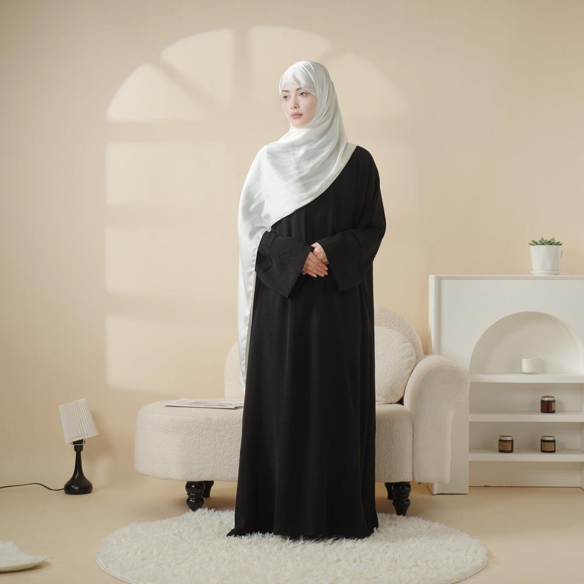 Simple Vintage Pleated Abaya (MA042), view 5