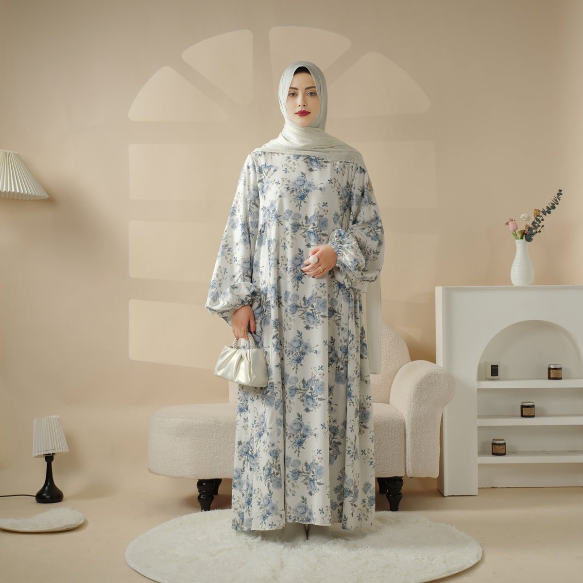 Printed Reversible Abaya (MA082), view 6