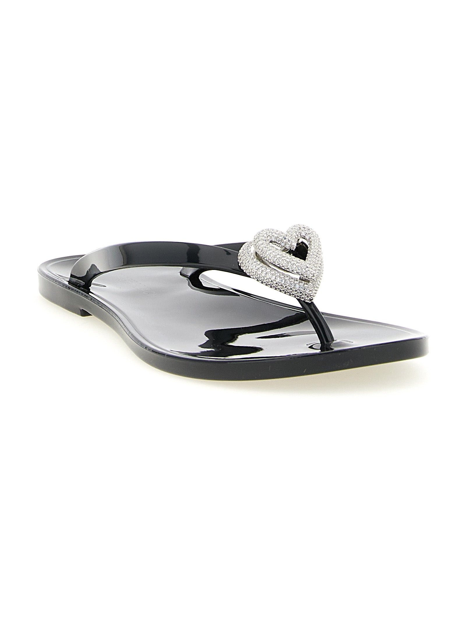 Mach & Mach Crystal-Embellished Thong Sandal — Black, view 2
