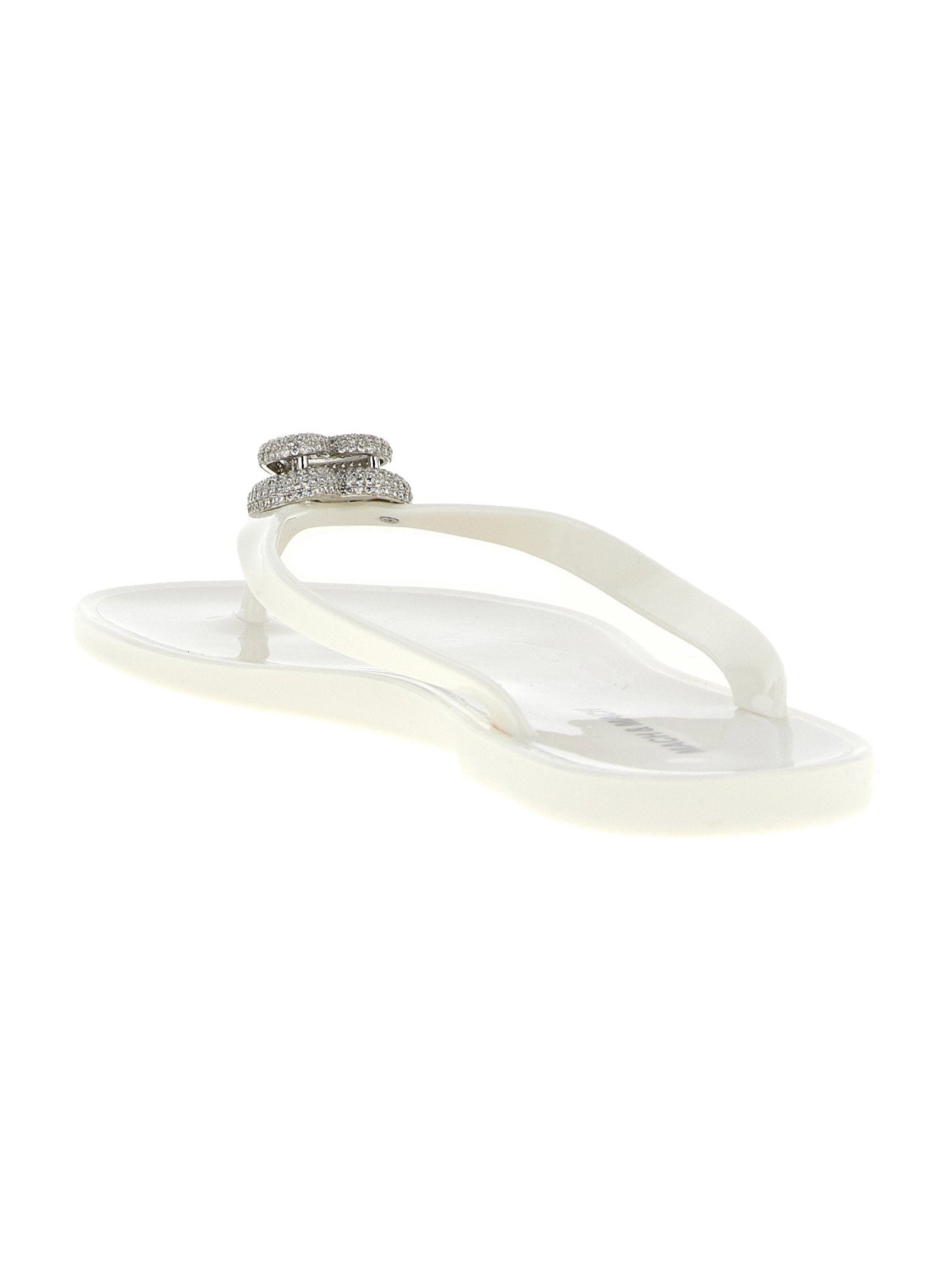 Mach & Mach Double Heart Sandals — White, view 3