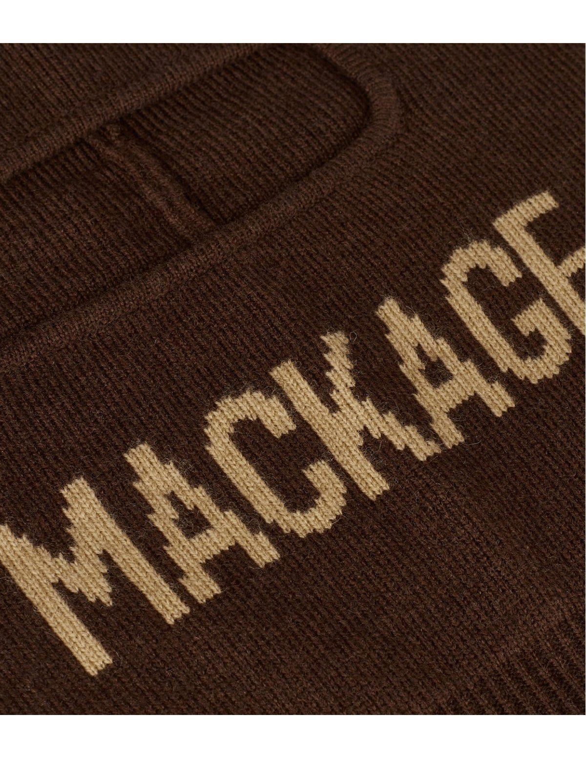 Mackage BALACOFFEE Logo-Jacquard Balaclava — Brown, view 3