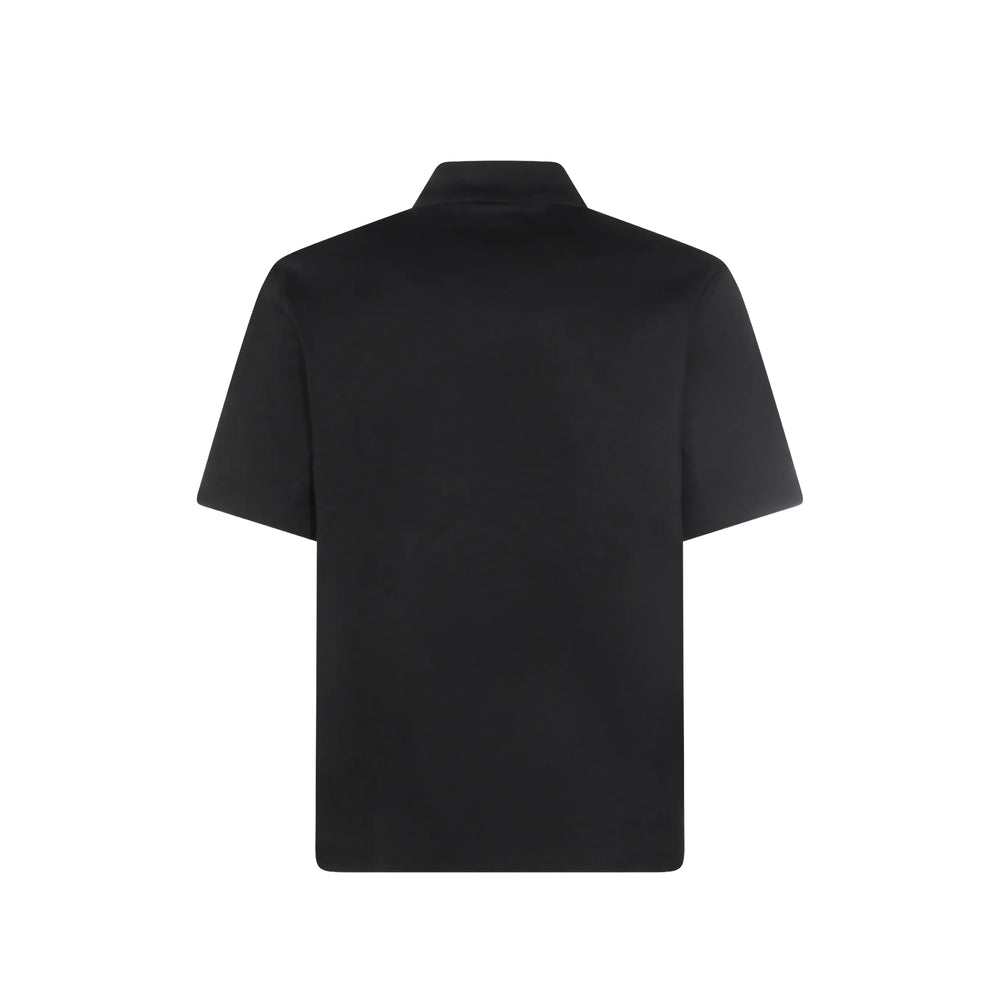 Mackage Embroidered Logo Cotton Polo — Black, view 2