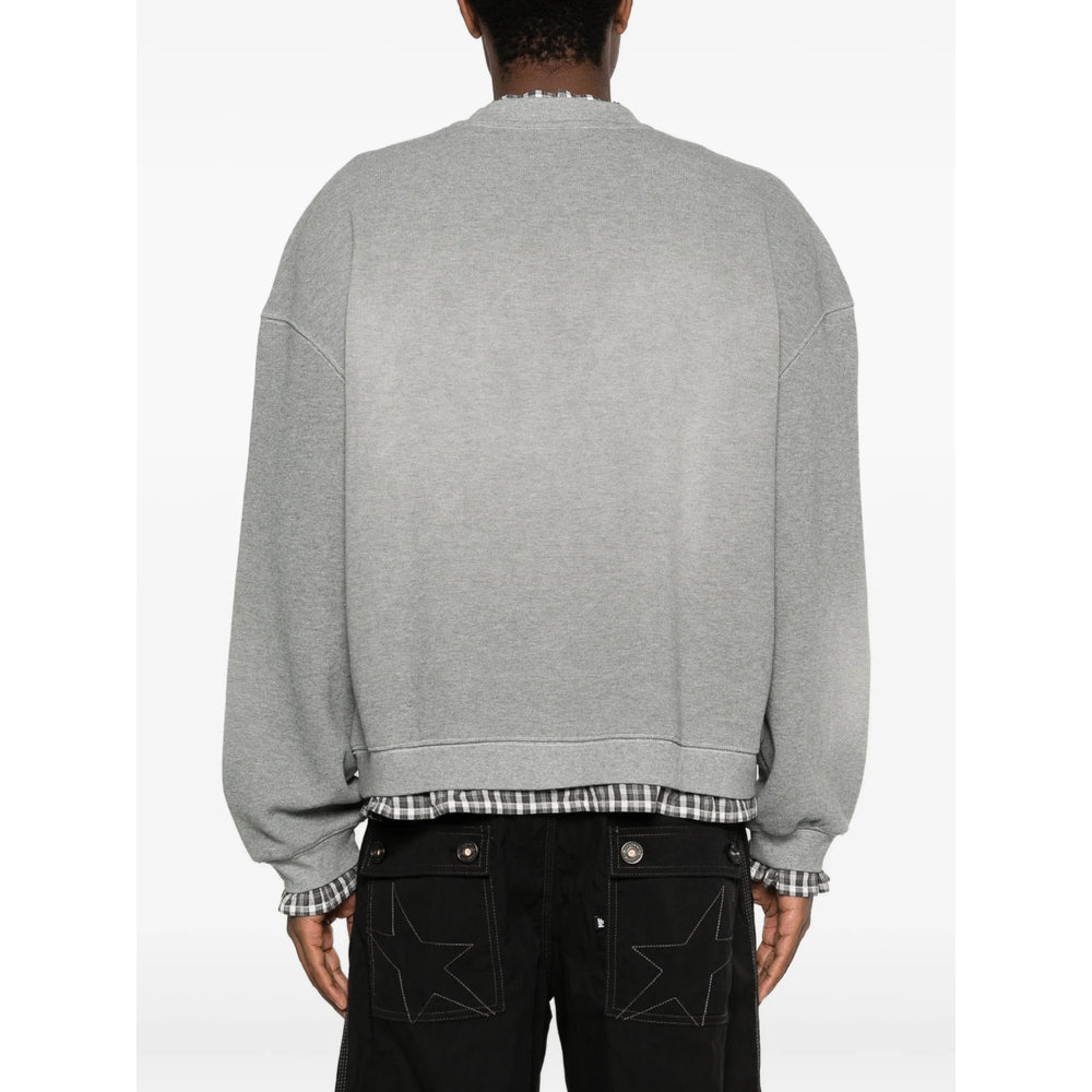 Madfrenzy Gingham Trim Sweatshirt — Gray, view 5