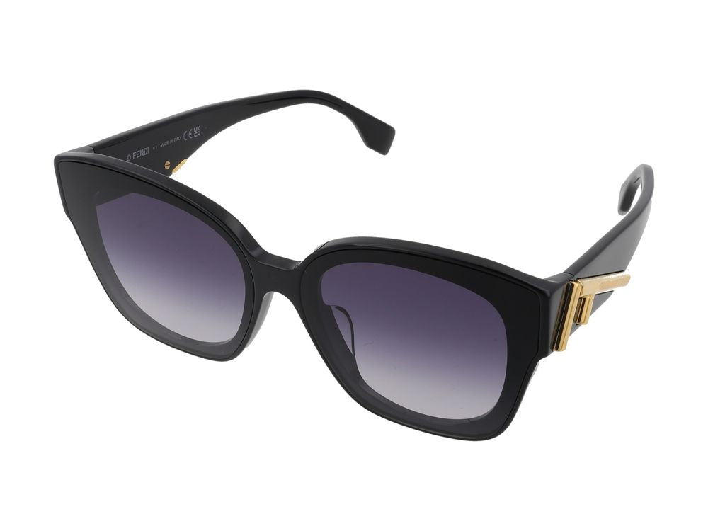Maison Fendi FE40098F Gradient Lens Sunglasses — Black, view 2