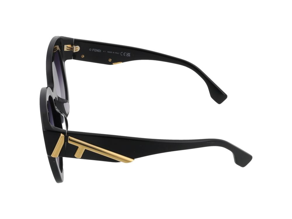 Maison Fendi FE40098F Gradient Lens Sunglasses — Black, view 3