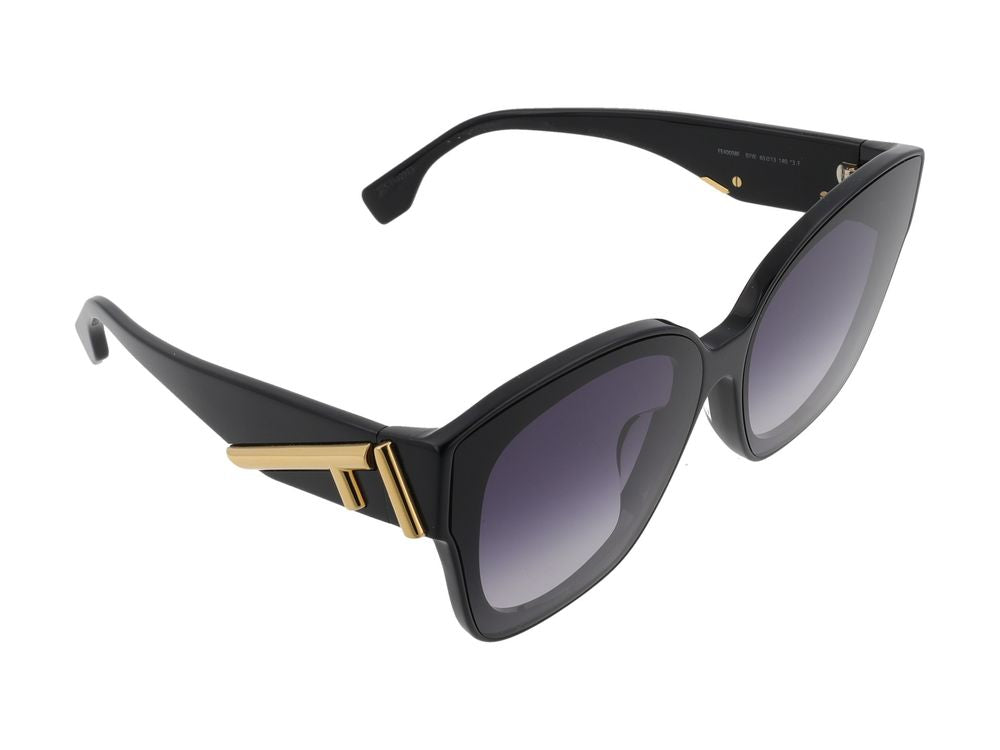 Maison Fendi FE40098F Gradient Lens Sunglasses — Black, view 4