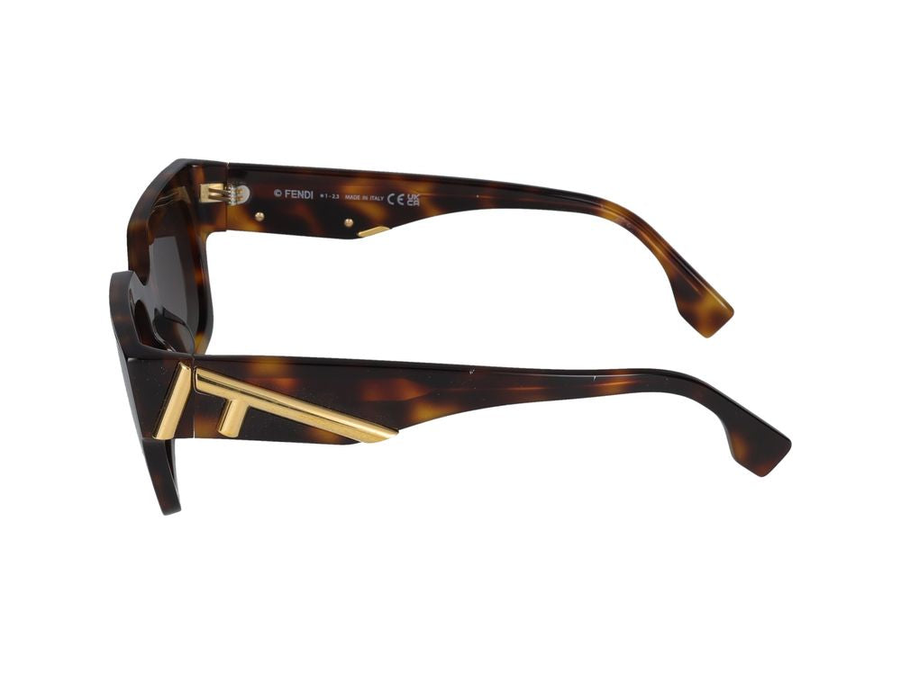 Maison Fendi FE40099I Tortoiseshell Acetate Sunglasses — Tortoiseshell, view 3