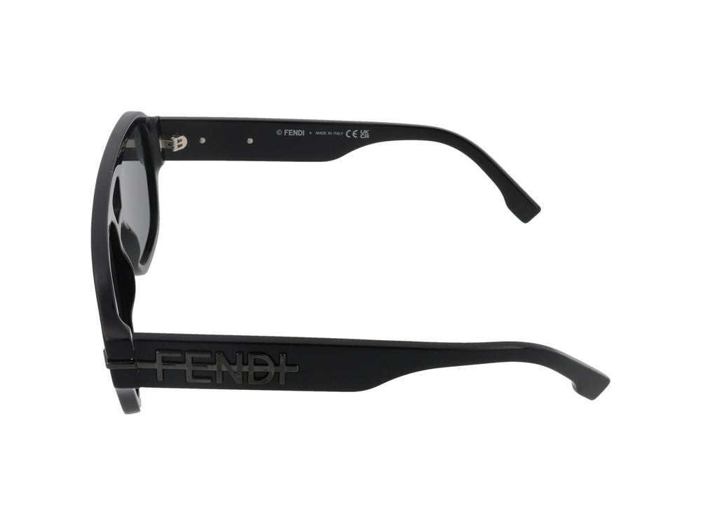 Maison Fendi FE40130I Pilot-Frame Sunglasses — Black, view 3