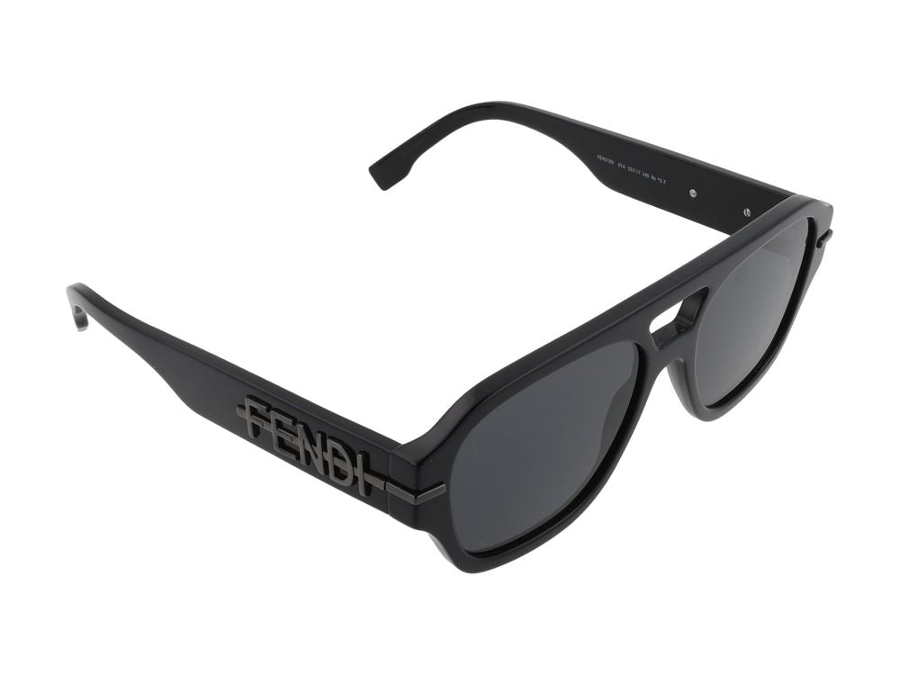 Maison Fendi FE40130I Pilot-Frame Sunglasses — Black, view 4