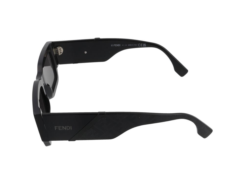 Maison Fendi FE40131I Rectangular Frame Sunglasses — Black, view 3