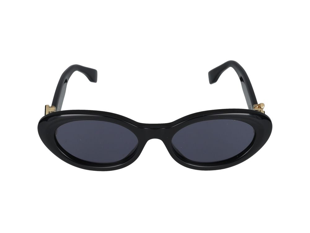 Maison Fendi FE40140U Oval Frame Sunglasses — Black by Maison Fendi