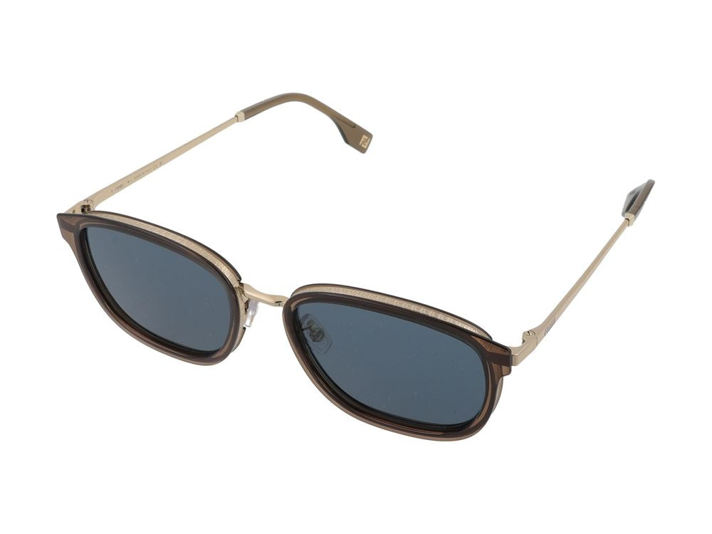 Maison Fendi FE40155U Mixed-Material Frame Sunglasses — Blue, view 2