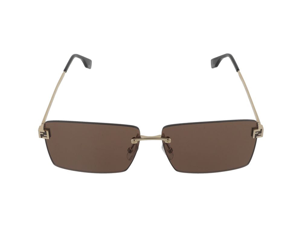 Maison Fendi FE40165U Rimless Sunglasses — Brown by Maison Fendi