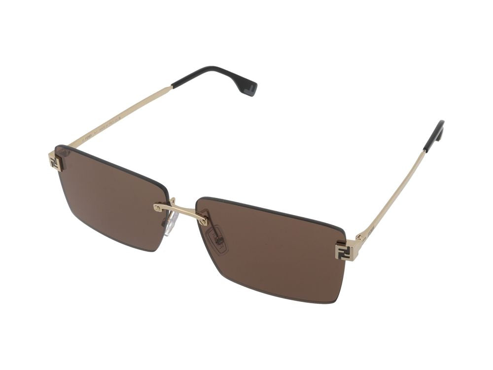 Maison Fendi FE40165U Rimless Sunglasses — Brown, view 2