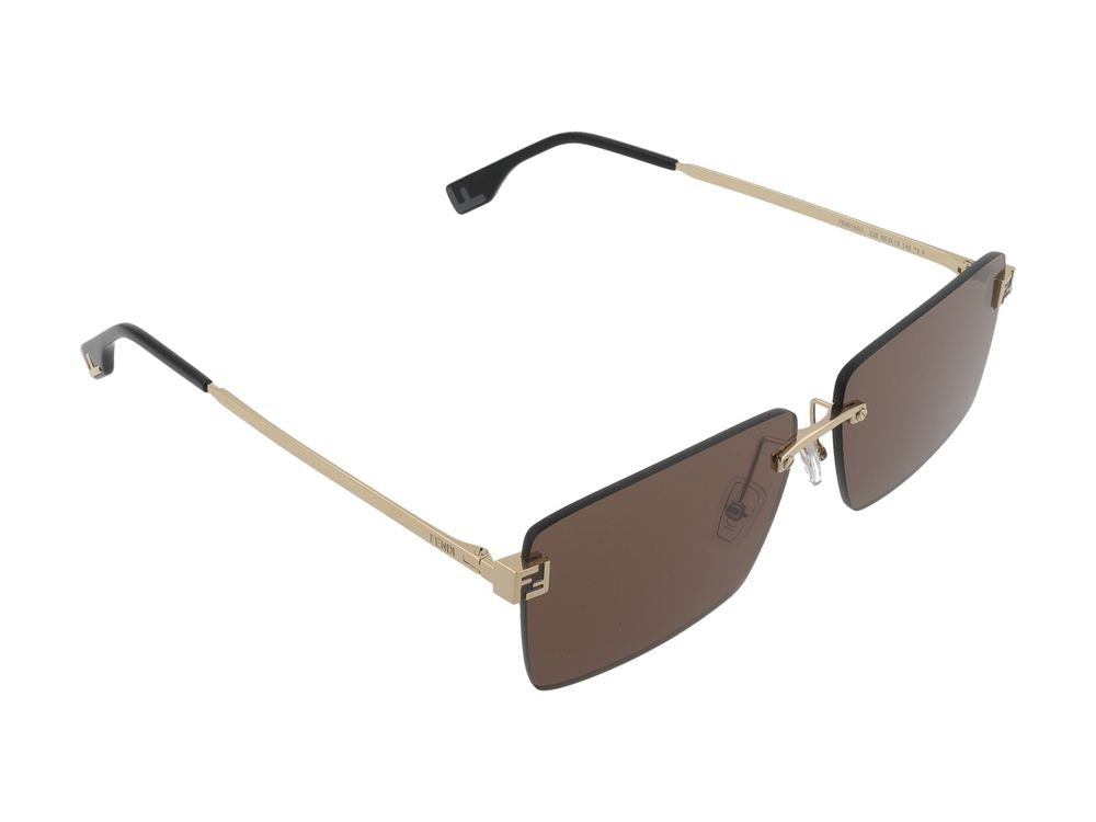 Maison Fendi FE40165U Rimless Sunglasses — Brown, view 4