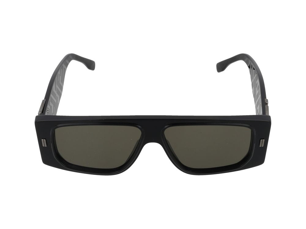 Maison Fendi FE40214U Black Rectangular Sunglasses — Black by Maison Fendi