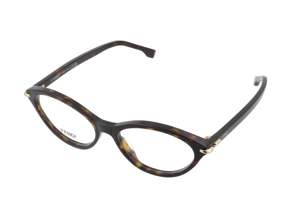 Maison Fendi FE50126I Tortoiseshell Cat-Eye Eyeglasses — Tortoiseshell, view 2