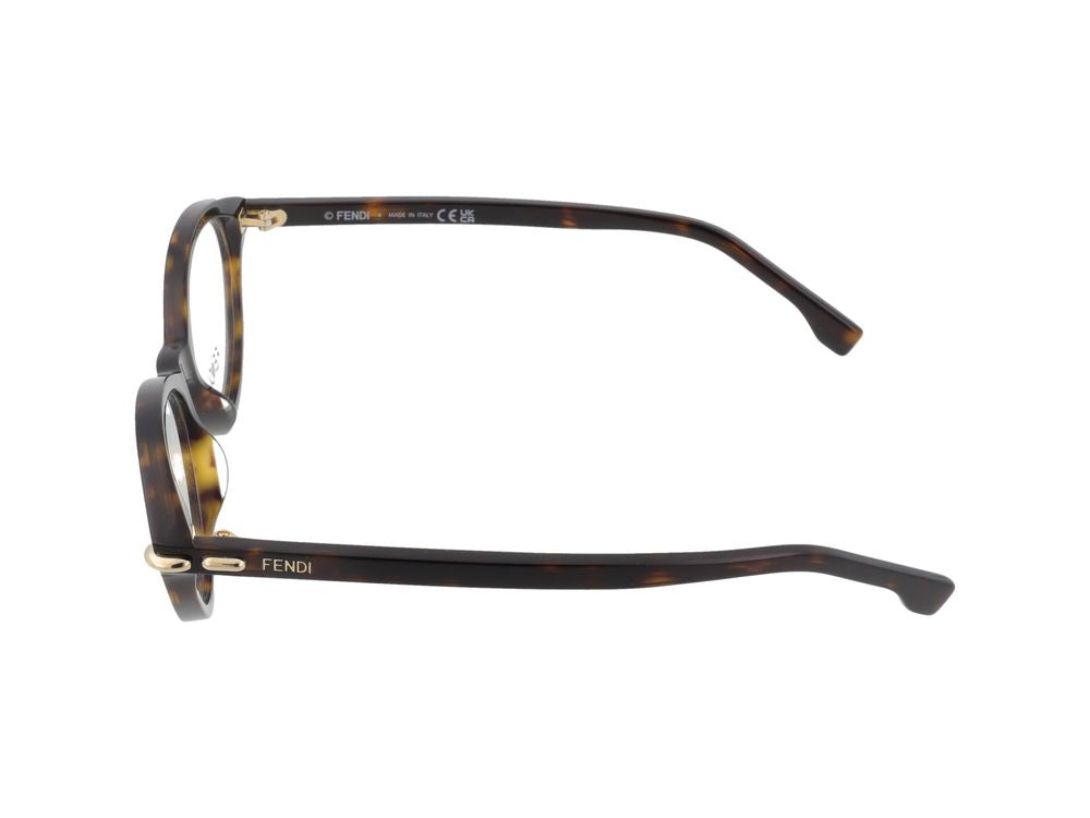 Maison Fendi FE50126I Tortoiseshell Cat-Eye Eyeglasses — Tortoiseshell, view 3