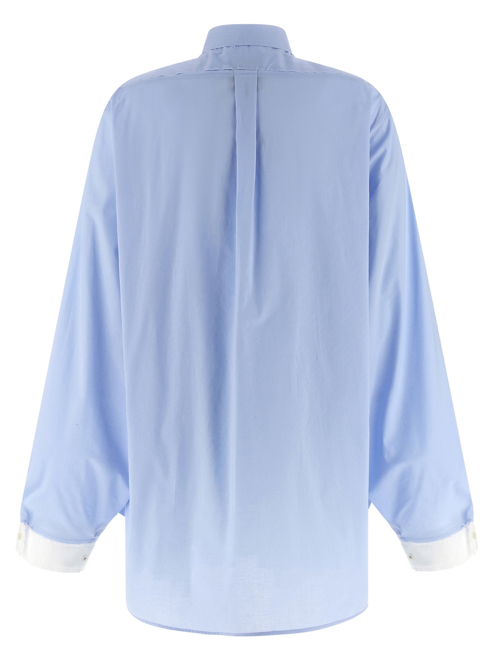 Maison Jejia Crazy Smoking Plissée Shirt — light blue, view 2