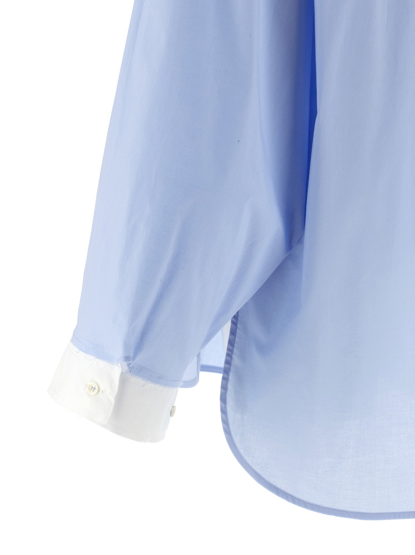 Maison Jejia Crazy Smoking Plissée Shirt — light blue, view 4