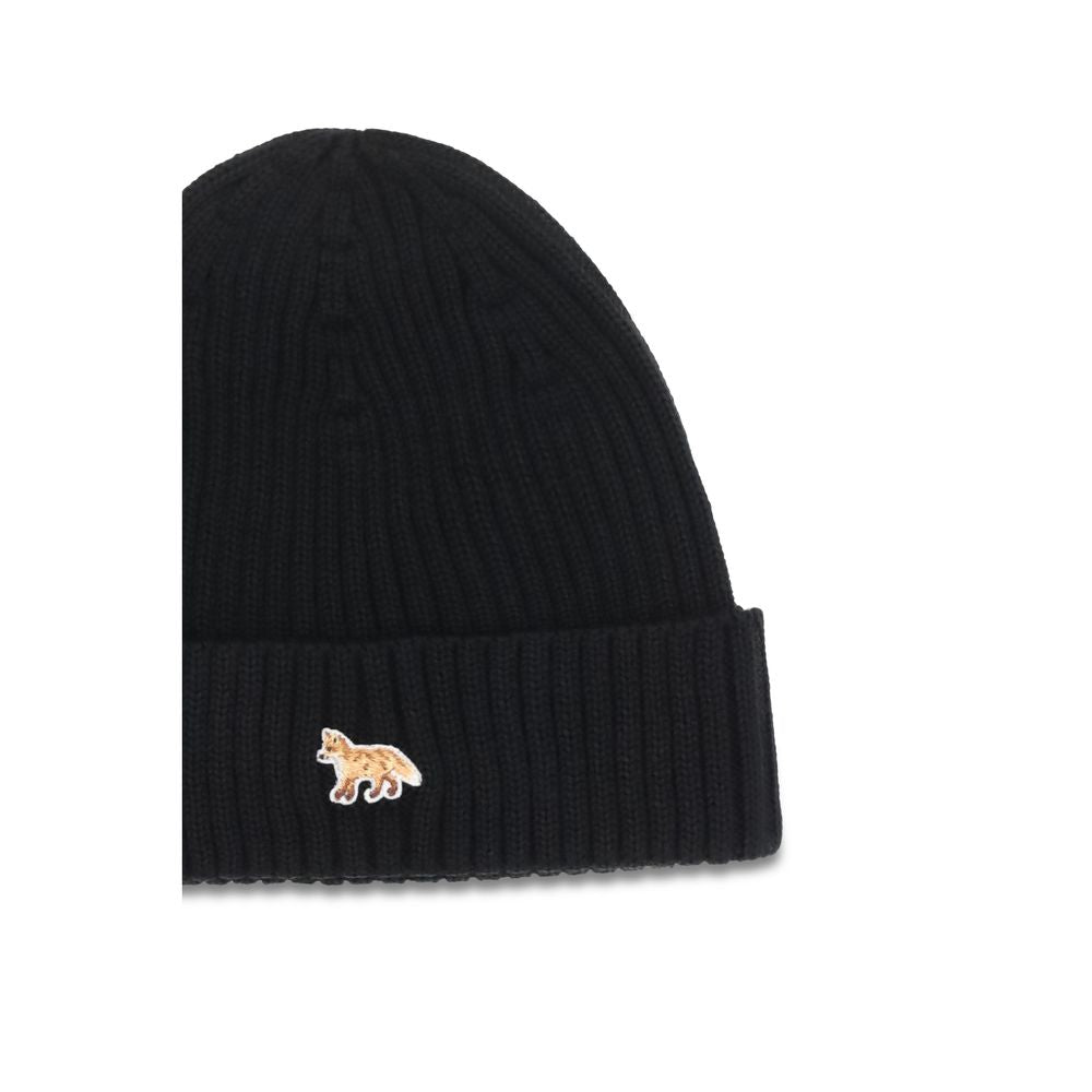 Maison Kitsuné MAPW06103KT1022P199BB Beanie — Black, view 3