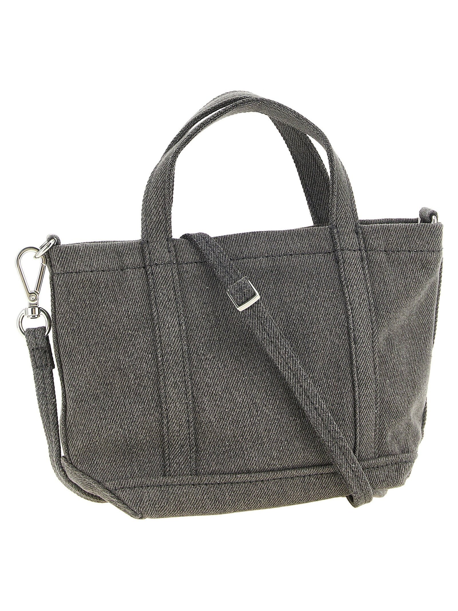 Maison Kitsuné Profile Fox Canvas Bag — Grey, view 2