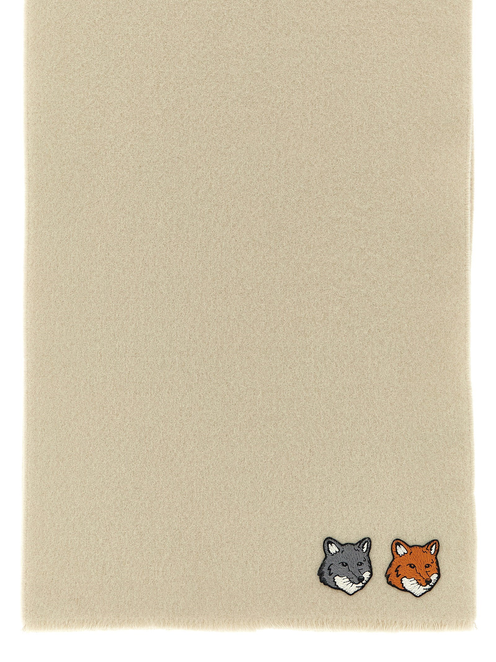 Maison Kitsuné Double Fox Head Scarf — Cream, view 2