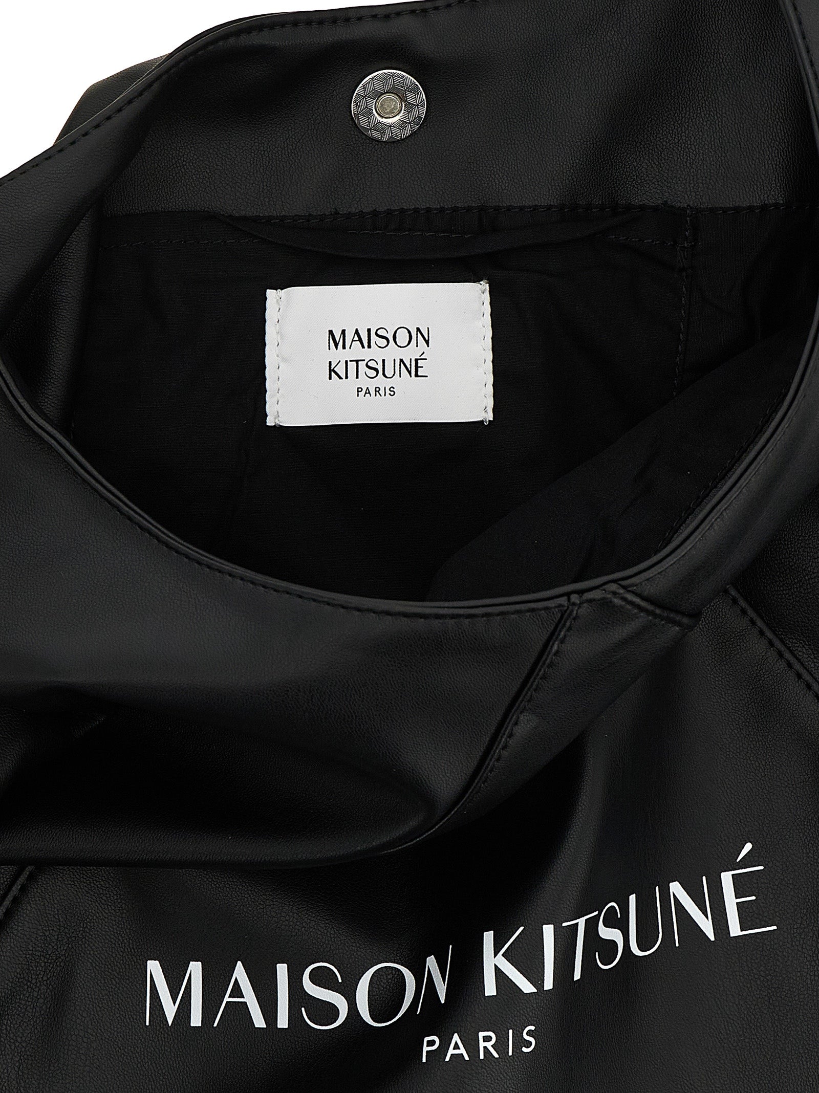 Maison Kitsuné Synthetic Shoulder Bag — Black, view 4