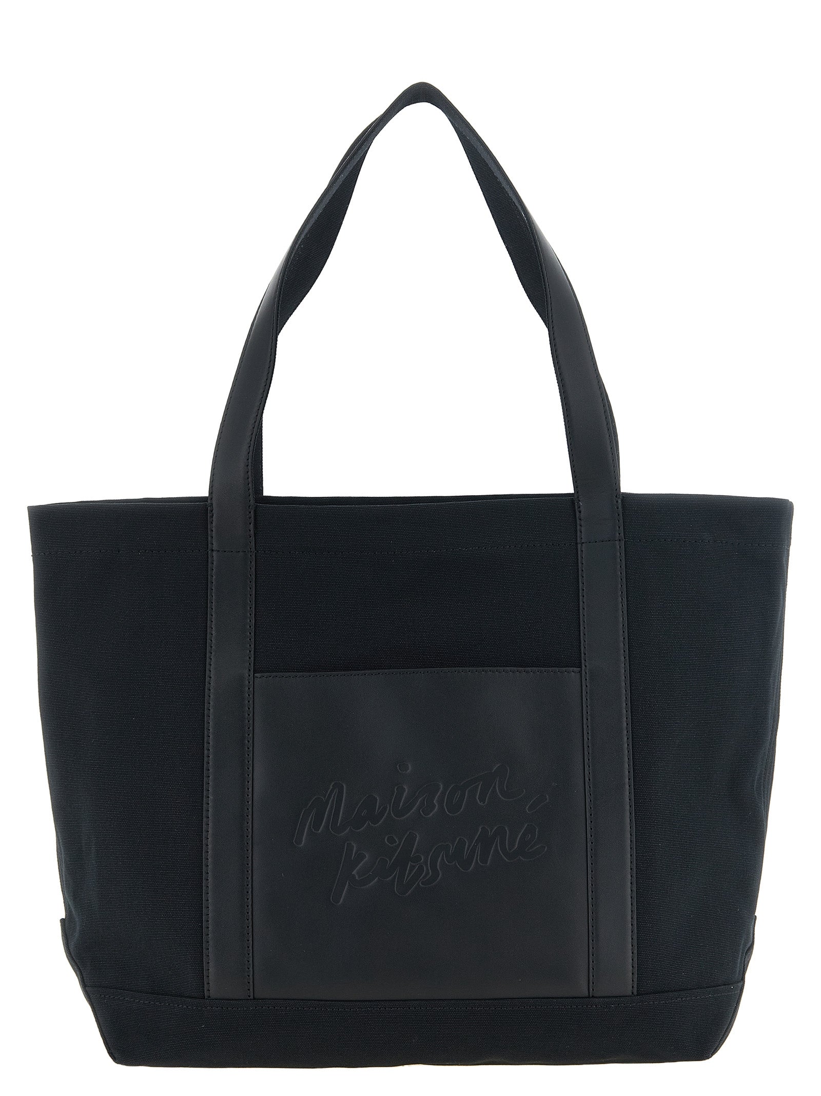Maison Kitsuné Canvas Tote Bag — Black by Maison Kitsune