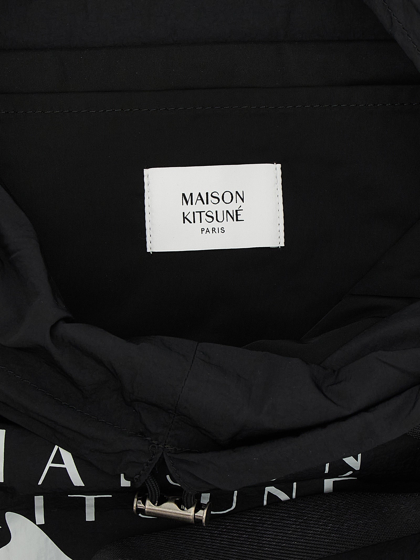 Maison Kitsuné Nylon Tote Bag — Black, view 4