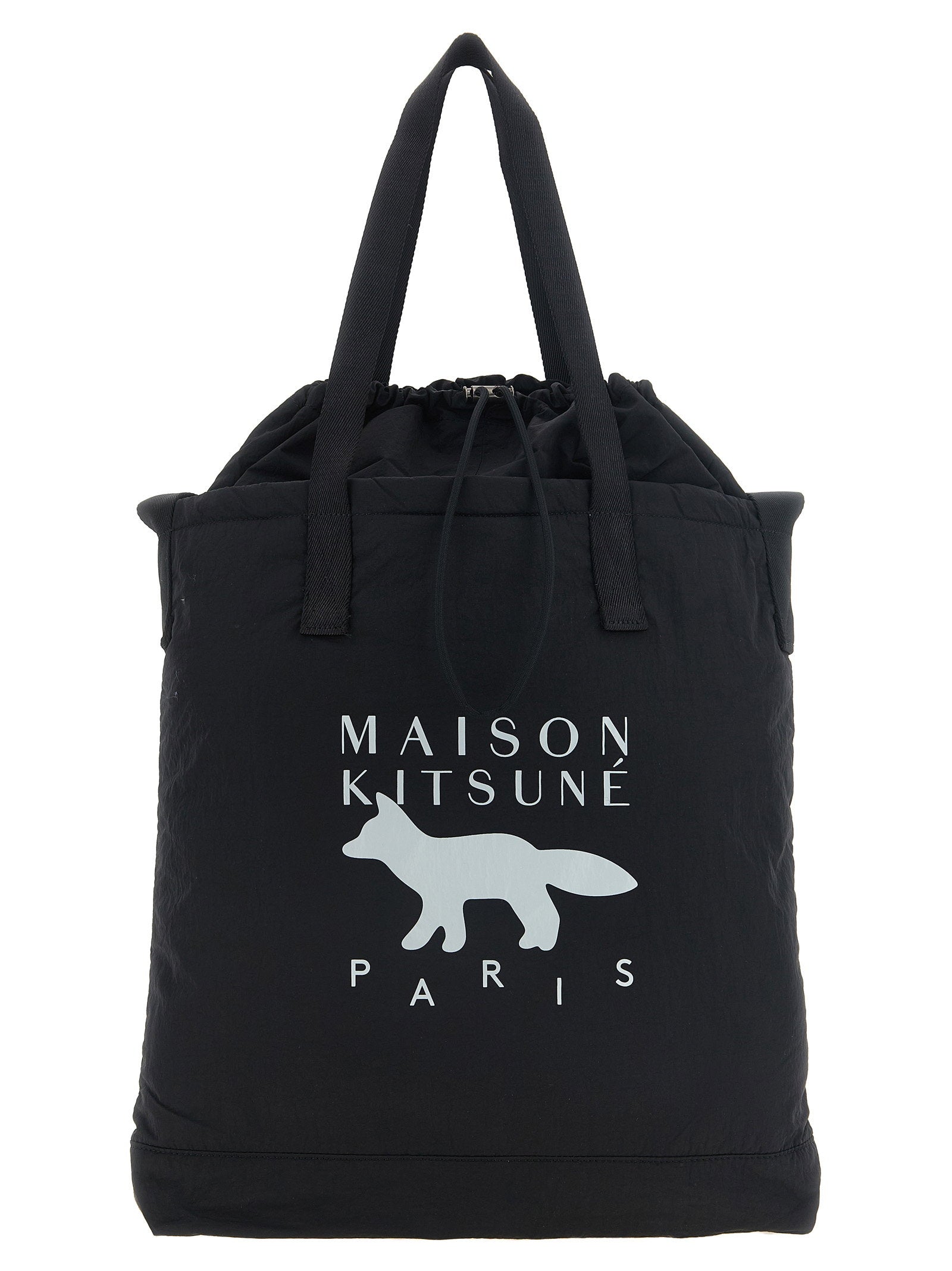 Maison Kitsuné Nylon Tote Bag — Black by Maison Kitsune