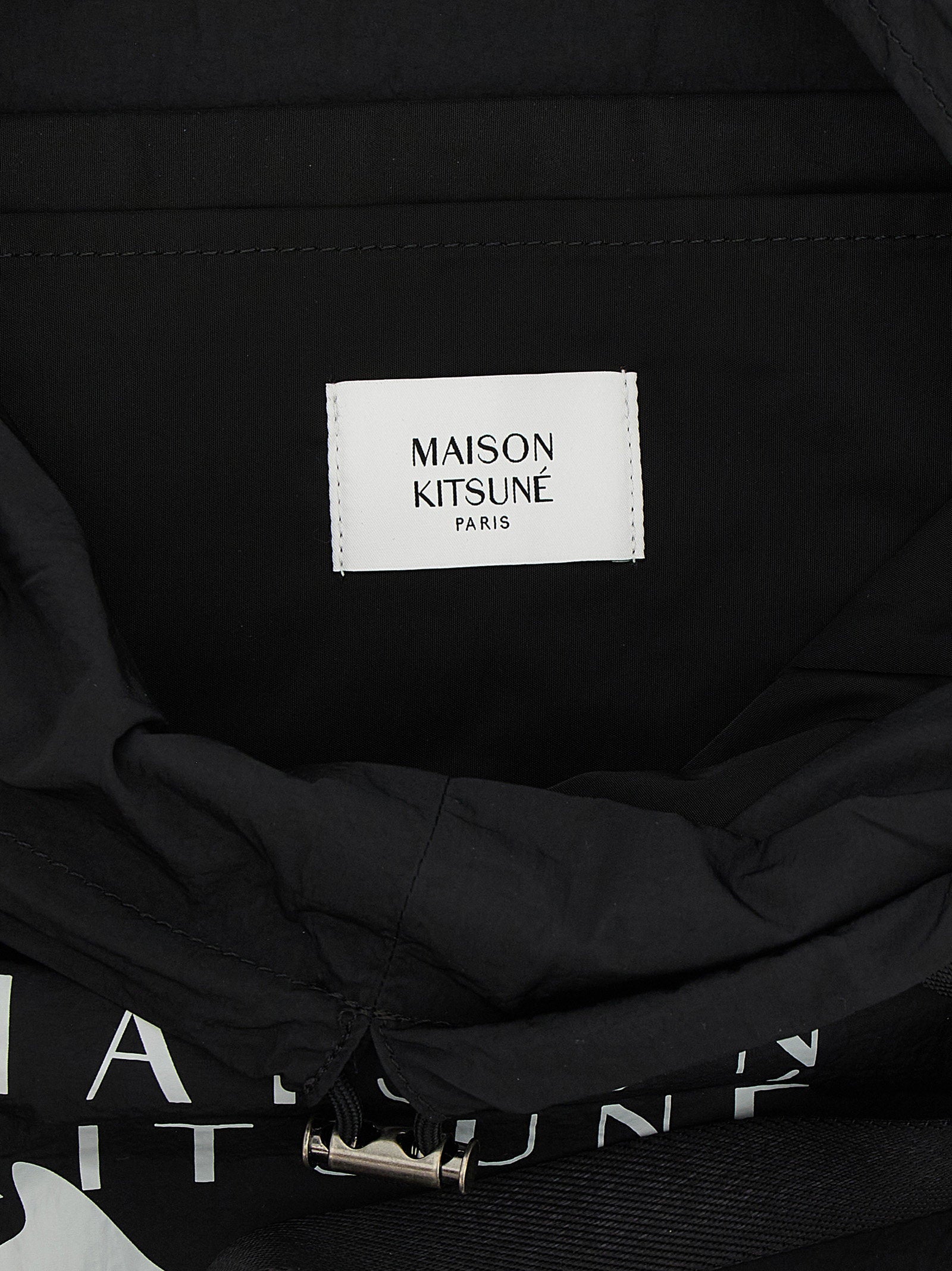 Maison Kitsuné Nylon Tote Bag — Black, view 4