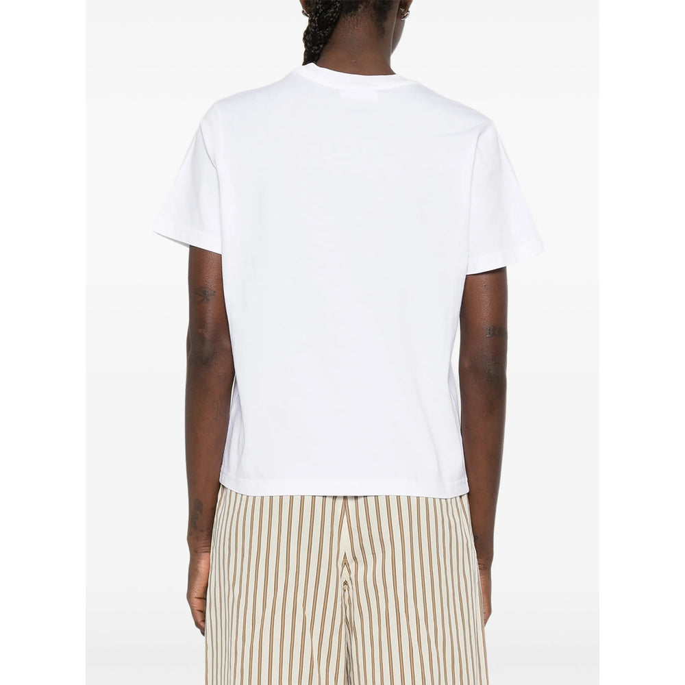 Maison Labiche White Lettering Organic Cotton T-Shirt — White, view 4