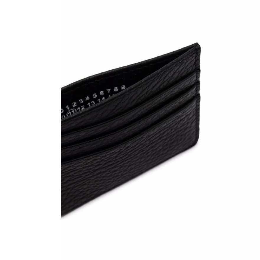 Maison Margiela Four-Stitch Calf Leather Card Case — Black, view 2