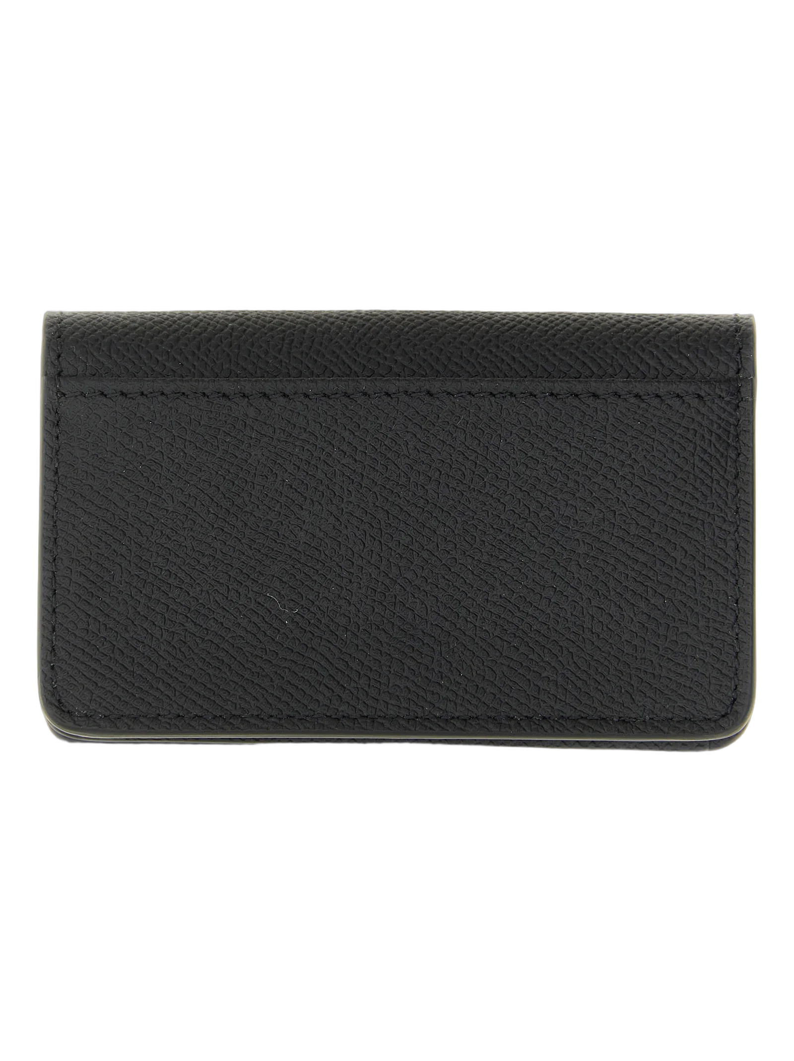 Maison Margiela Four Stitches Calfskin Card Case — Black, view 2