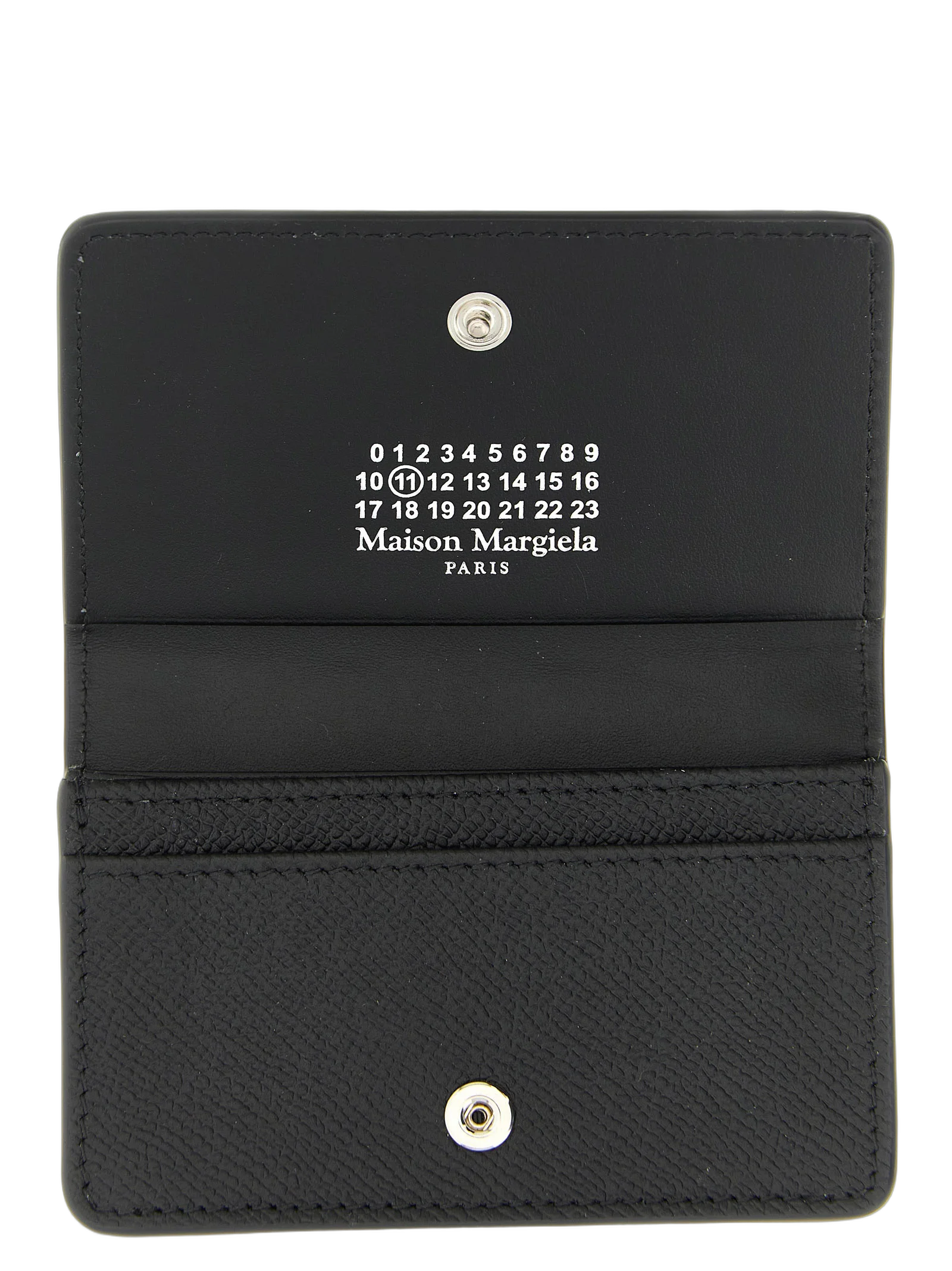 Maison Margiela Four Stitches Calfskin Card Case — Black, view 3