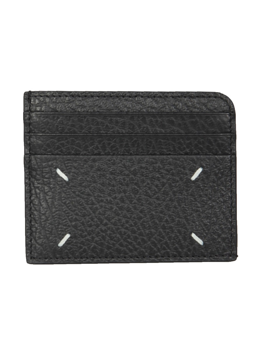 Maison Margiela Cowhide Leather Card Case — Black, view 2