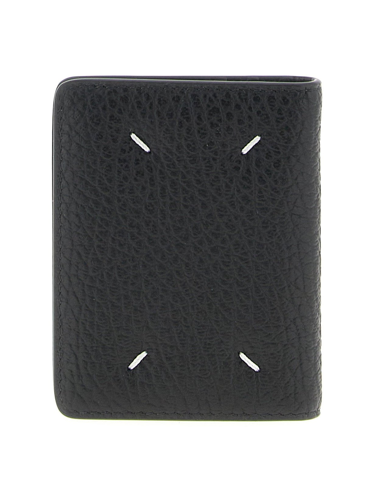 Maison Margiela Two-Tone Stitching Card Case — Black by Maison Margiela