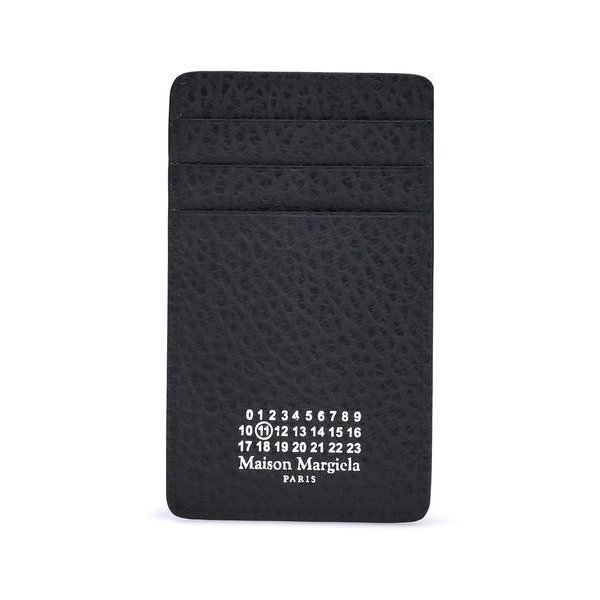Maison Margiela Grained Calf Leather Card Case — Black by Maison Margiela