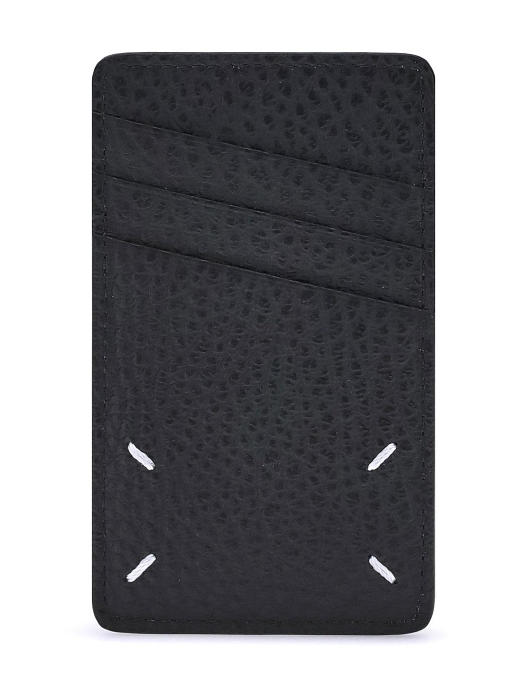 Maison Margiela Grained Leather Card Case — Black by Maison Margiela