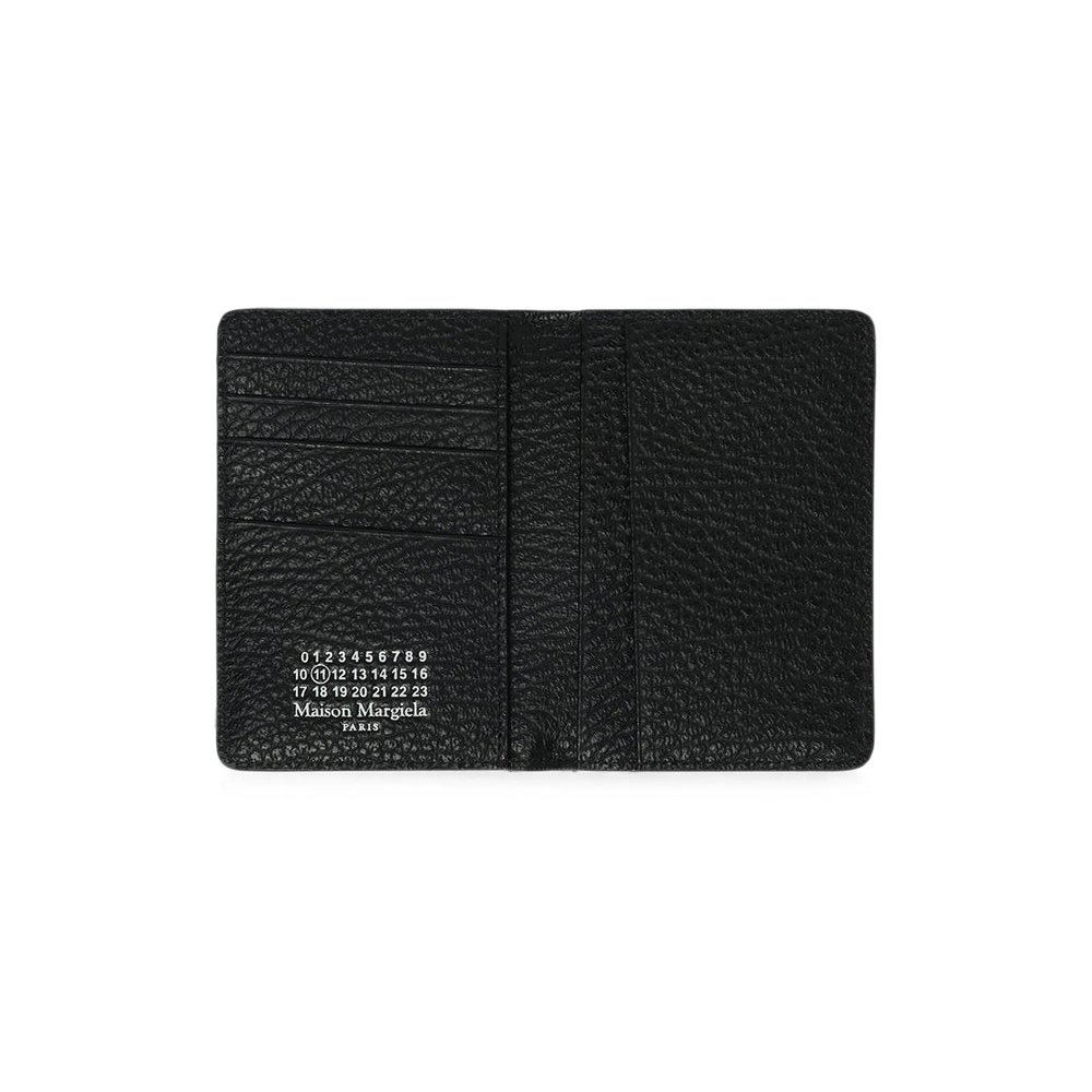 Maison Margiela Four-Stitch Calf Leather Card Holder — Black, view 4