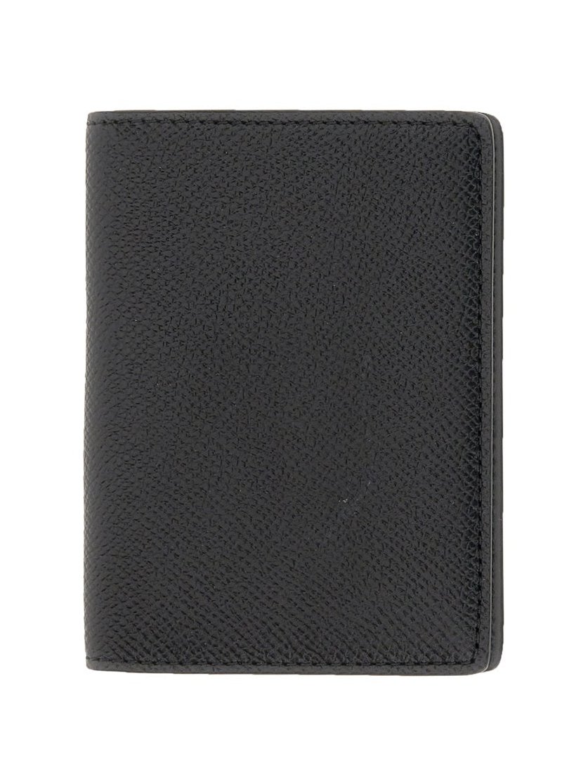 Maison Margiela Bi-Fold Leather Cardholder — Black by Maison Margiela