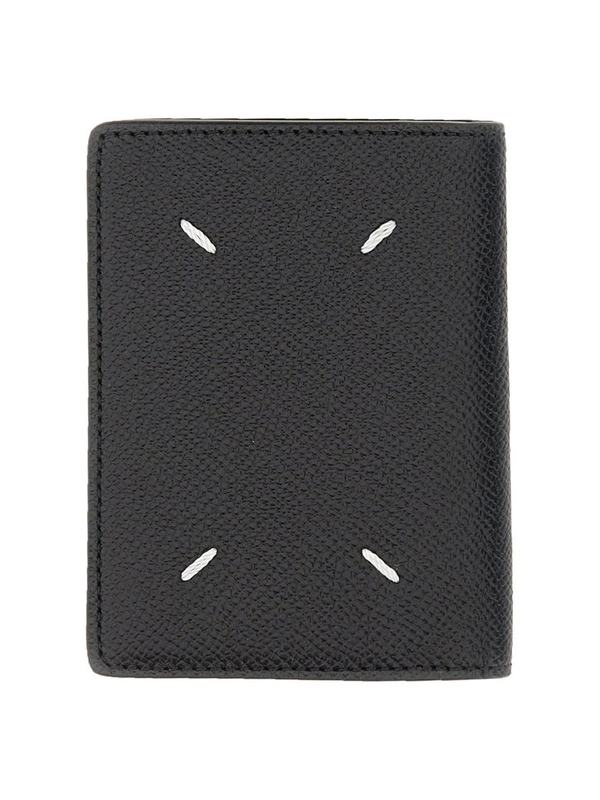 Maison Margiela Bi-Fold Leather Cardholder — Black, view 2